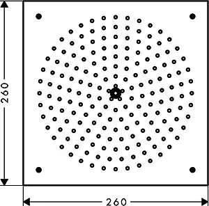 Лейка верхнего душа Hansgrohe Raindance 260/260 1jet хром 26472000 Лейка верхнего душа Hansgrohe Raindance 260/260 1jet хром 26472000, 2