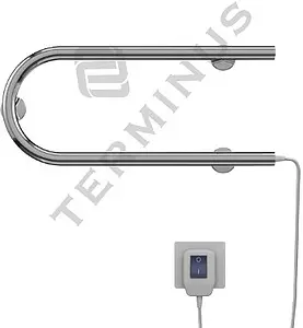 Полотенцесушитель электрический П-образный Terminus Электро 25 ПСЭ П 200x500 полированная сталь 4620768883934, 1