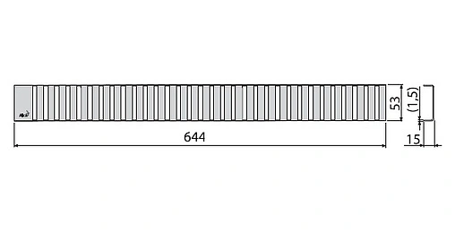 Решетка для лотка 644мм AlcaPlast Line-650M