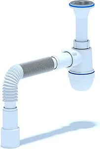 Сифон бутылочный для раковины Ани Пласт белый C2015 Сифон бутылочный для раковины Ани Пласт белый C2015, 1