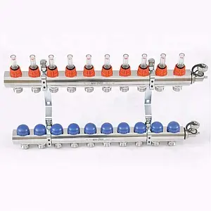 Группа коллекторная с расходомерами 10 отводов 1&quot;в/в x ¾&quot;ек Uni-fitt 440E4310, 2