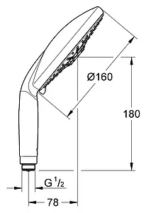Лейка ручного душа Grohe Rainshower Classic хром 28765000 Лейка ручного душа Grohe Rainshower Classic хром 28765000, 2
