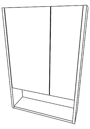 Шкаф-зеркало Айсберг Ева 50 белый DA5920HZ