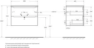 Тумба-умывальник подвесная BelBagno ETNA 70 Rovere Moro ETNA-700-2C-SO-RW Тумба-умывальник подвесная BelBagno ETNA 70 Rovere Moro ETNA-700-2C-SO-RW, 2