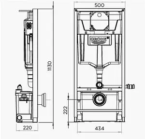 Инсталляция для унитаза с канализационным насосом SFA Saniwall Pro UP Инсталляция для унитаза с канализационным насосом SFA Saniwall Pro UP, 4