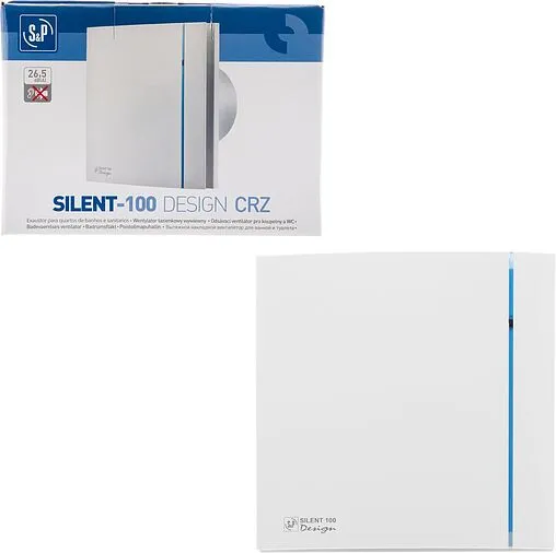 Вентилятор вытяжной Soler & Palau SILENT-100 CRZ DESIGN белый Вентилятор вытяжной Soler & Palau SILENT-100 CRZ DESIGN белый