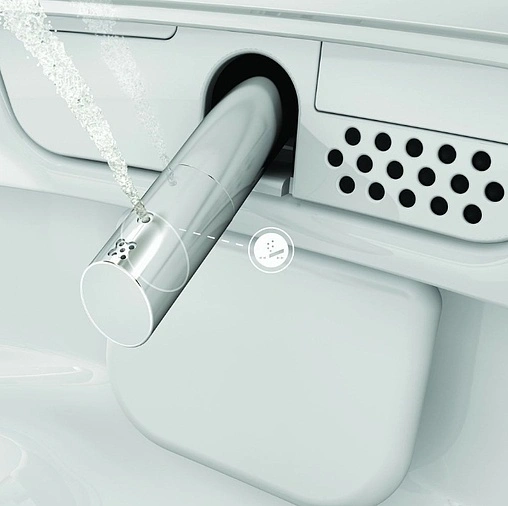 Умный унитаз-биде напольный безободковый VitrA V-Care Prime Rim-Ex белый 7232B403-6217