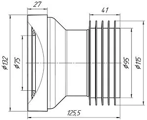 Патрубок для унитаза Ани Пласт W1218 Патрубок для унитаза Ани Пласт W1218, 2