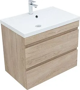Тумба-умывальник подвесная Aquanet Нота New 75 дуб светлый 00334198+00204118 Тумба-умывальник подвесная Aquanet Нота New 75 дуб светлый 00334198+00204118, 5