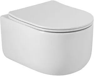 Унитаз подвесной безободковый BelBagno Soft Tornado белый BB084CH-TOR/SC Унитаз подвесной безободковый BelBagno Soft Tornado белый BB084CH-TOR/SC, 1