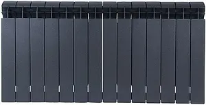 Радиатор биметаллический 14 секции Global Style Plus 500 черный Радиатор биметаллический 14 секции Global Style Plus 500 черный, 2