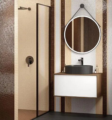 Тумба под умывальник Kerama Marazzi Atollo 80 белый матовый/дерево AT.80\WHT.M