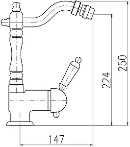 Смеситель для биде Rav Slezak Labe золото L008.5/9Z Смеситель для биде Rav Slezak Labe золото L008.5/9Z, 2
