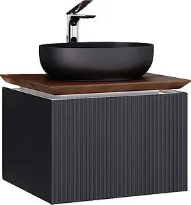 Тумба-умывальник подвесная Jorno Strong 65 антрацит Str.01.65/P/A+ Тумба-умывальник подвесная Jorno Strong 65 антрацит Str.01.65/P/A+, 1