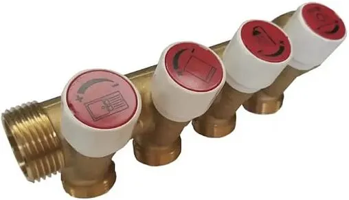 Коллектор регулирующий проходной 4 отвода ¾&quot;в/н x ¾&quot;ек TECE 8730040