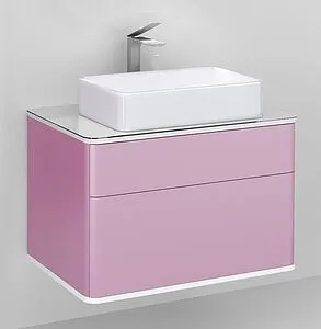 Тумба-умывальник подвесная Jorno Pastel 80 розовый иней Pas.01.82/P/PI+MLN-7050H Тумба-умывальник подвесная Jorno Pastel 80 розовый иней Pas.01.82/P/PI+MLN-7050H, 3