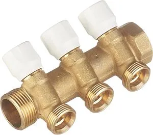 Коллектор регулирующий проходной 3 отвода ¾"в/н x ¾"ек TECE 8730011 Коллектор регулирующий проходной 3 отвода ¾"в/н x ¾"ек TECE 8730011, 1