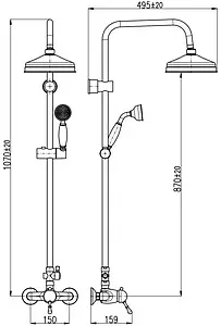 Душевая система со смесителем для душа Rav Slezak Labe чёрный матовый L581.5/3CMAT Душевая система со смесителем для душа Rav Slezak Labe чёрный матовый L581.5/3CMAT, 2