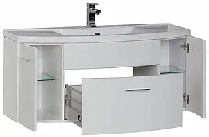 Тумба-умывальник подвесная Aquanet Тренто 120 белый 00156500+00152905, 5