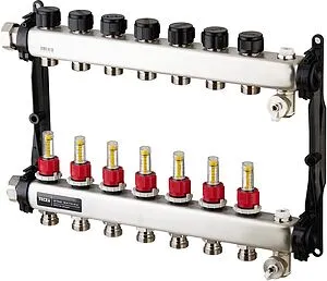 Группа коллекторная с расходомерами 7 отводов 1"нг x ¾"ек TECEfloor SLQ 77310007, 1