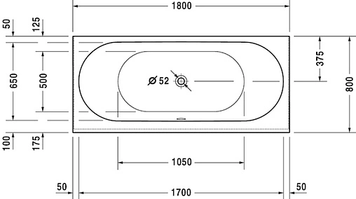 Ванна акриловая Duravit Darling New 180x80 700244000000000