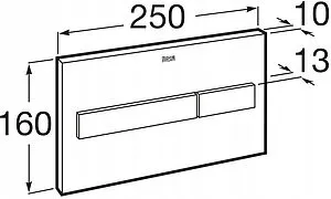Клавиша смыва для унитаза Roca Duplo One PL-7 890188207 белый матовый Клавиша смыва для унитаза Roca Duplo One PL-7 890188207 белый матовый, 2