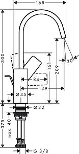 Смеситель для раковины Hansgrohe Vivenis 210 белый матовый 75030700 Смеситель для раковины Hansgrohe Vivenis 210 белый матовый 75030700, 2