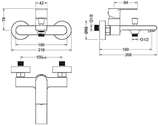 Смеситель для ванны Aquatek Лира хром AQ1440CR Смеситель для ванны Aquatek Лира хром AQ1440CR