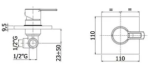 Смеситель для душа скрытого монтажа Paffoni Ringo белый матовый RIN010BO/M Смеситель для душа скрытого монтажа Paffoni Ringo белый матовый RIN010BO/M, 2