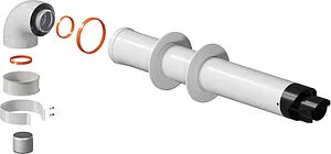 Комплект дымохода Ø 60/100мм L=1000мм Krats Стандарт KTS-01B-075, 1