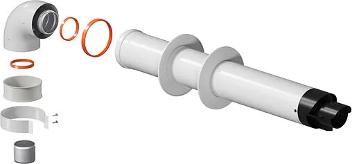 Комплект дымохода Ø 60/100мм L=1000мм Krats Стандарт KTS-01B-075