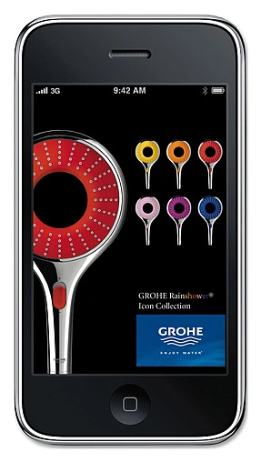 Лейка ручного душа Grohe Rainshower Icon хром/красный 27443000 Лейка ручного душа Grohe Rainshower Icon хром/красный 27443000