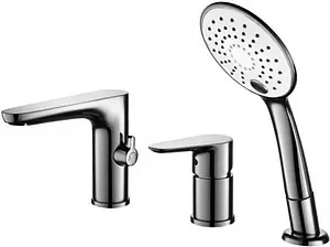 Смеситель на борт ванны на 3 отверстия Gross Aqua Space хром 1209288C Смеситель на борт ванны на 3 отверстия Gross Aqua Space хром 1209288C, 1