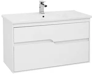 Тумба-умывальник подвесная Aquanet Модена 100 белый 00198489+00182321, 1