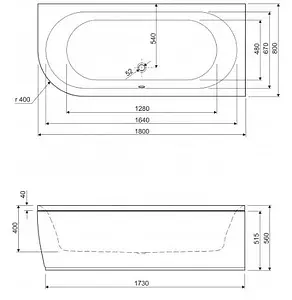 Ванна акриловая Cezares Metauro Corner 180x80 R Ванна акриловая Cezares Metauro Corner 180x80 R, 2