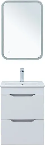 Тумба-умывальник Aquanet Практика 50 белый матовый 00330455+44050