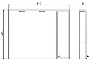 Шкаф-зеркало Comforty Сочи 85 белый 00003132119CF Шкаф-зеркало Comforty Сочи 85 белый 00003132119CF, 2