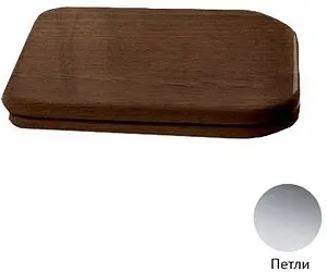 Крышка-сиденье для унитаза с микролифтом Kerasan Waldorf noce/хром 418840 Крышка-сиденье для унитаза с микролифтом Kerasan Waldorf noce/хром 418840, 1