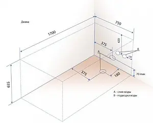 Ванна акриловая Triton Диана 170x75 Н0000000194 Ванна акриловая Triton Диана 170x75 Н0000000194, 3