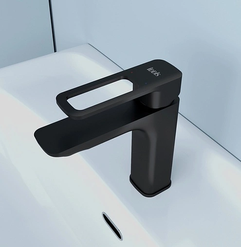 Смеситель для раковины IDDIS Slide чёрный матовый SLIBL00i01