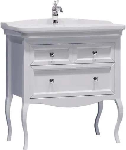 Тумба-умывальник напольный Opadiris Валери 85 белый 00-00006801+4640021065891