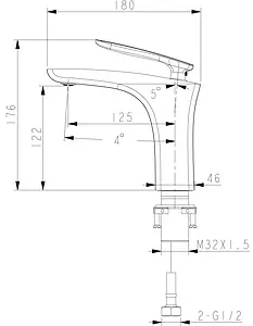 Смеситель для раковины Lemark Bellario хром матовый LM6806C, 2