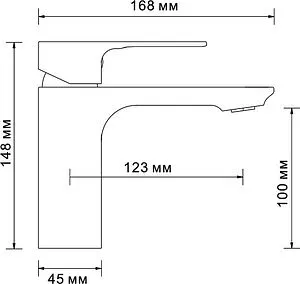 Смеситель для раковины Wasserkraft Dinkel хром 5803 Смеситель для раковины Wasserkraft Dinkel хром 5803, 2