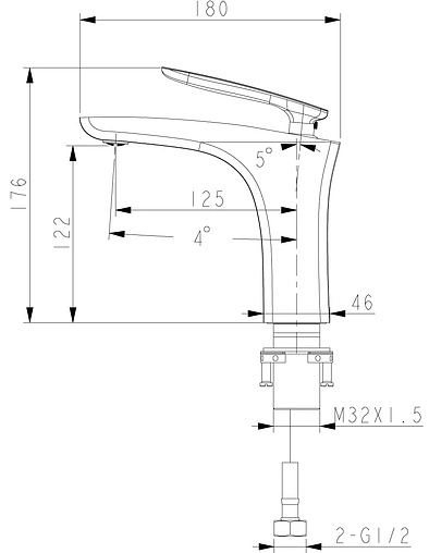 Смеситель для раковины Lemark Bellario хром матовый LM6806C