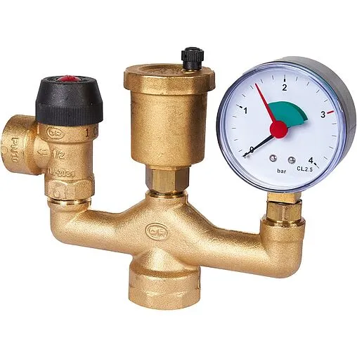 Группа безопасности котла до 50 кВт 1" 3 бар Stout SVS-0040-055032 Группа безопасности котла до 50 кВт 1" 3 бар Stout SVS-0040-055032