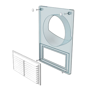 Решетка вентиляционная разъемная с сеткой ЭРА 1825 РУ, 3