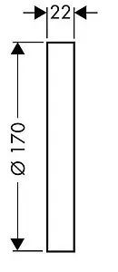 Удлинитель внешней части Hansgrohe хром 13596000, 2