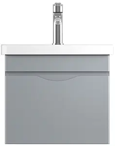 Тумба-умывальник подвесная ISVEA Neo 50 серый 21NGS319050E Тумба-умывальник подвесная ISVEA Neo 50 серый 21NGS319050E, 1