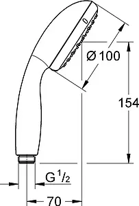 Лейка ручного душа Grohe Tempesta New хром 2759710E, 2