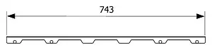 Решетка для лотка 743мм TECEdrainline Steel II 600883, 4